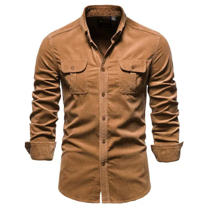 Men's Business Casual Corduroy Shirt